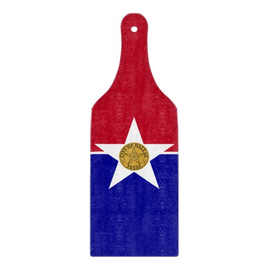 ダラスのガラス製カッティングボードパドル国旗 カッティングボード (正面)