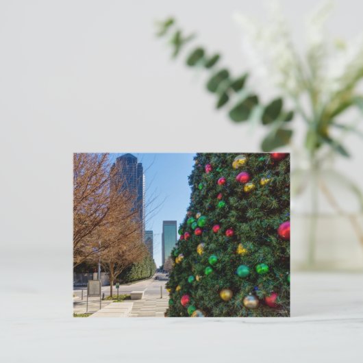 ダラスのクリスマスツリーの葉書の横空白のに ポストカード (スタンド正面)