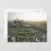 ダラスのダウンタウン、テキサス州の空中眺め ポストカード (正面/裏面)