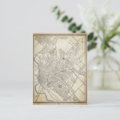 ダラスのヴィンテージ地図(1890) ポストカード (スタンド正面)