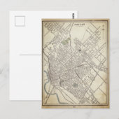 ダラスのヴィンテージ地図(1890) ポストカード (正面/裏面)