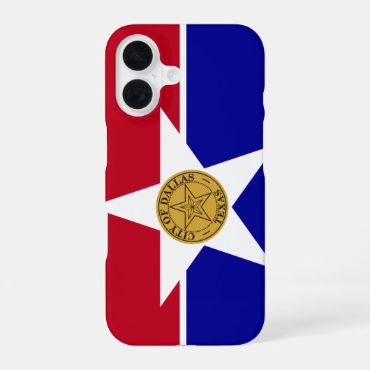 ダラスの旗 iPhone 16ケース (裏面)