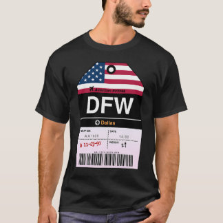 ダラスエアラインの荷物タグ Tシャツ