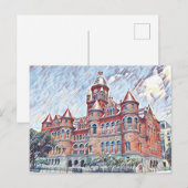 ダラスオールドレッドコートハウス絵を描ズ ポストカード (正面/裏面)