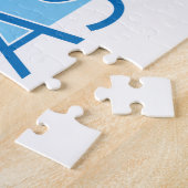 ダラスカラフルスカイラインイラストレーション ジグソーパズル (側面)