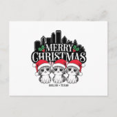 ダラスシティテキサス州メリークリスマスキャッツUSA ポストカード (正面)