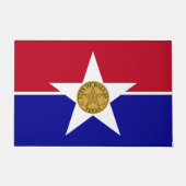 ダラスシティ国旗を掲げたドアマット ドアマット (正面)