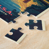 ダラススカイラインレトロ旅行 ジグソーパズル (側面)