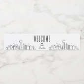 ダラススカイライン |ウェルカムメッセージ ペットボトルラベル (シングルラベル)