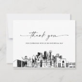 ダラススカイラ結婚インの写真サンキューカード 招待状 (正面)