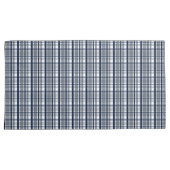 ダラススポーツファンシルバーネイビーブループレイドストライプの 枕カバー (正面右)