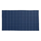 ダラススポーツファンシルバーネイビーブループレイドストライプの 枕カバー (裏面-左)