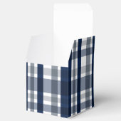 ダラススポーツファンネイビーブルーシルバープレイドストライプの フェイバーボックス (オープン)