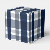 ダラススポーツファンネイビーブルーシルバープレイドストライプの フェイバーボックス (裏面サイド)