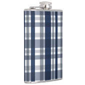 ダラススポーツファンネイビーブルーシルバープレイドストライプの フラスク (右)