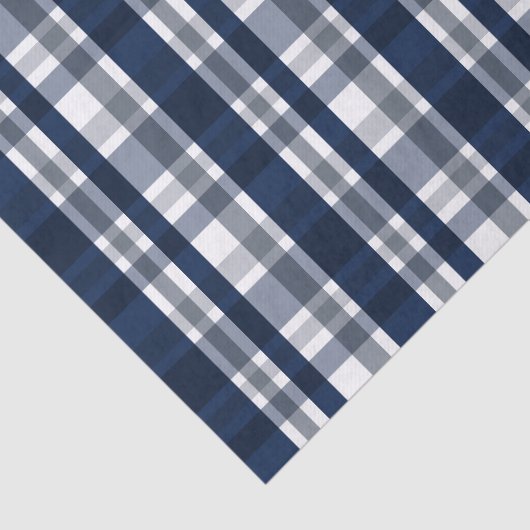 ダラススポーツファンネイビーブルーシルバープレイドストライプの 薄葉紙 (詳細)