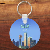 ダラスダウンタウンテキサス州ヴィンテージ キーホルダー (正面)