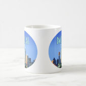 ダラスダウンタウンテキサス州ヴィンテージ コーヒーマグカップ (中央)