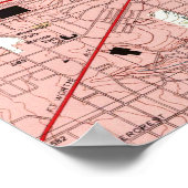 ダラステキサス州の地図(1995年) ポスター (角)