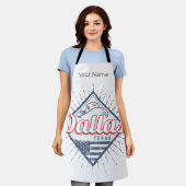 ダラステキサス州シティ統一された州ヴィンテージUSA エプロン (着用した状態)