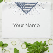 ダラステキサス州シティ統一された州ヴィンテージUSA キッチンタオル (折り畳み)