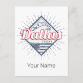 ダラステキサス州シティ統一された州ヴィンテージUSA シーズンポストカード (正面)
