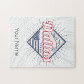 ダラステキサス州シティ統一された州ヴィンテージUSA ジグソーパズル (横)