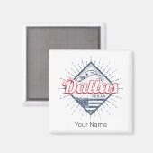 ダラステキサス州シティ統一された州ヴィンテージUSA マグネット (正面/裏面)