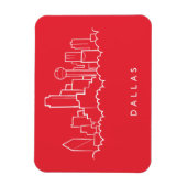 ダラステキサス州スカイライン マグネット (縦)