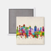 ダラステキサス州スカイライン マグネット (正面/裏面)