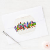 ダラステキサス州スカイライン ラウンドシール (封筒)