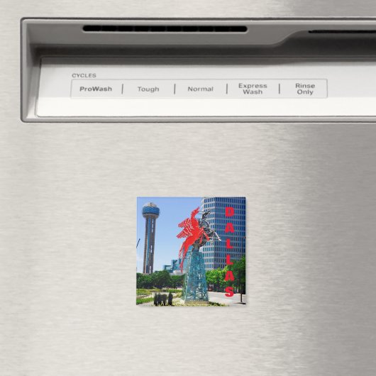 ダラステキサス州ダウンタウンランドマークス マグネット (インサイチュ (食洗機))