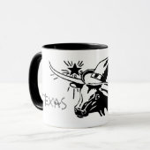 ダラステキサス州ロングホーン陶器マグカップ マグカップ (正面左)