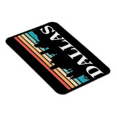 ダラステキサス州ヴィンテージサンセットシティスケープ マグネット (右側)