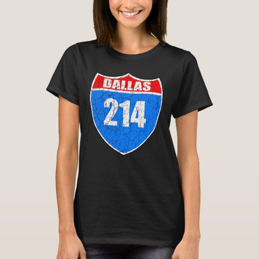 ダラステキサス州州間45プライド214ディスク Tシャツ (正面)