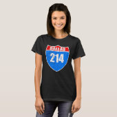 ダラステキサス州州間45プライド214ディスク Tシャツ (正面フル)
