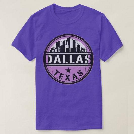 ダラステキサス州都市 Tシャツ (デザイン正面)