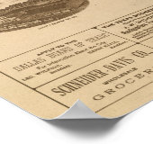 ダラステキサス州1892アンティークパノラママップ ポスター (角)