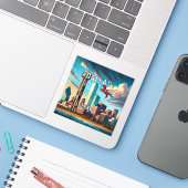 ダラステキサス州3インチビニールステッカー シール (ノートパソコンとiPhone)