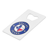 ダラステキサス州 クレジットカード栓抜き (正面アングル)