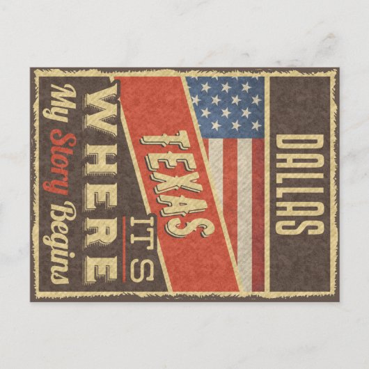 ダラステキサス州 ポストカード (正面)