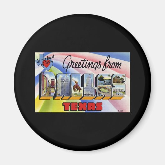 ダラステキサス州 マグネット (正面)