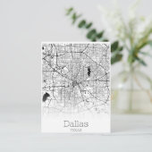 ダラステキサス州USAトラベルシティロードマップ ポストカード (スタンド正面)