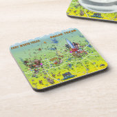 ダラスフォートワース漫画の地図 コースター (左側)