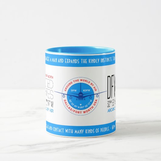 ダラスフォートワース統一された州エレガント マグカップ (中央)