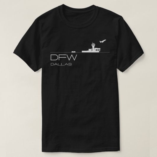 ダラスフォーワース空港コードお土産ギフトDFW Tシャツ (デザイン正面)