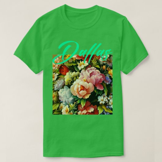 ダラスフラワー Tシャツ (デザイン正面)
