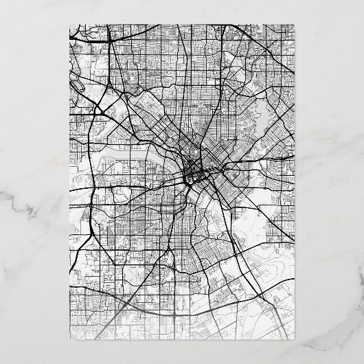 ダラスラブロケーター |結婚式の日付の保存 箔招待状 (裏面)