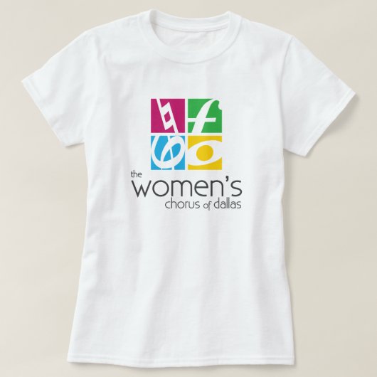 ダラスロゴTシャツの女性コーラス Tシャツ (デザイン正面)