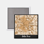 ダラスヴィンテージの地図 マグネット (正面/裏面)
